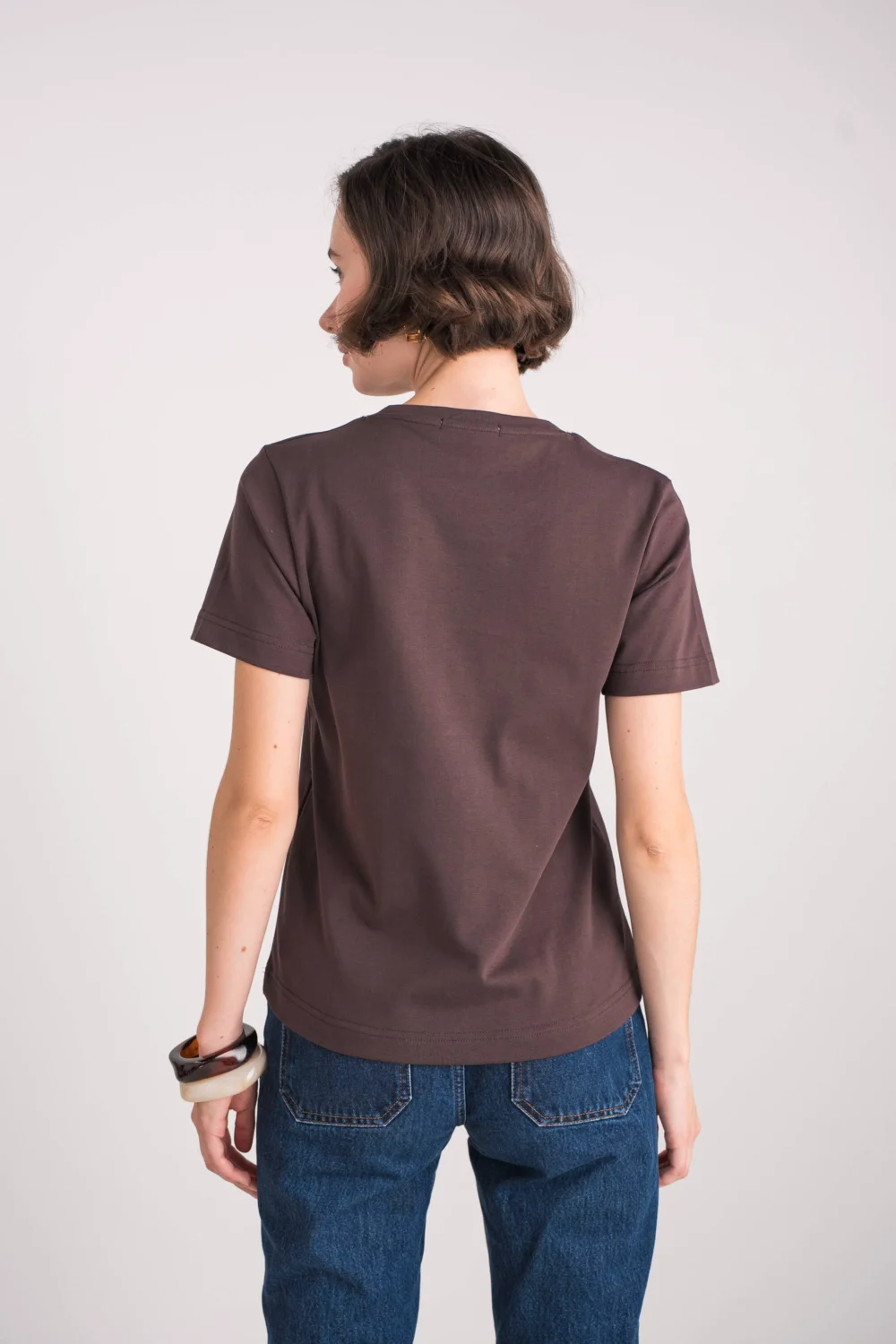 T-Shirt aus 100 % Baumwolle mit Kurzarm: Weiß - 4