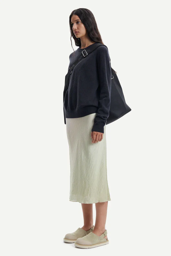 Pure cashmere crew neck in salute