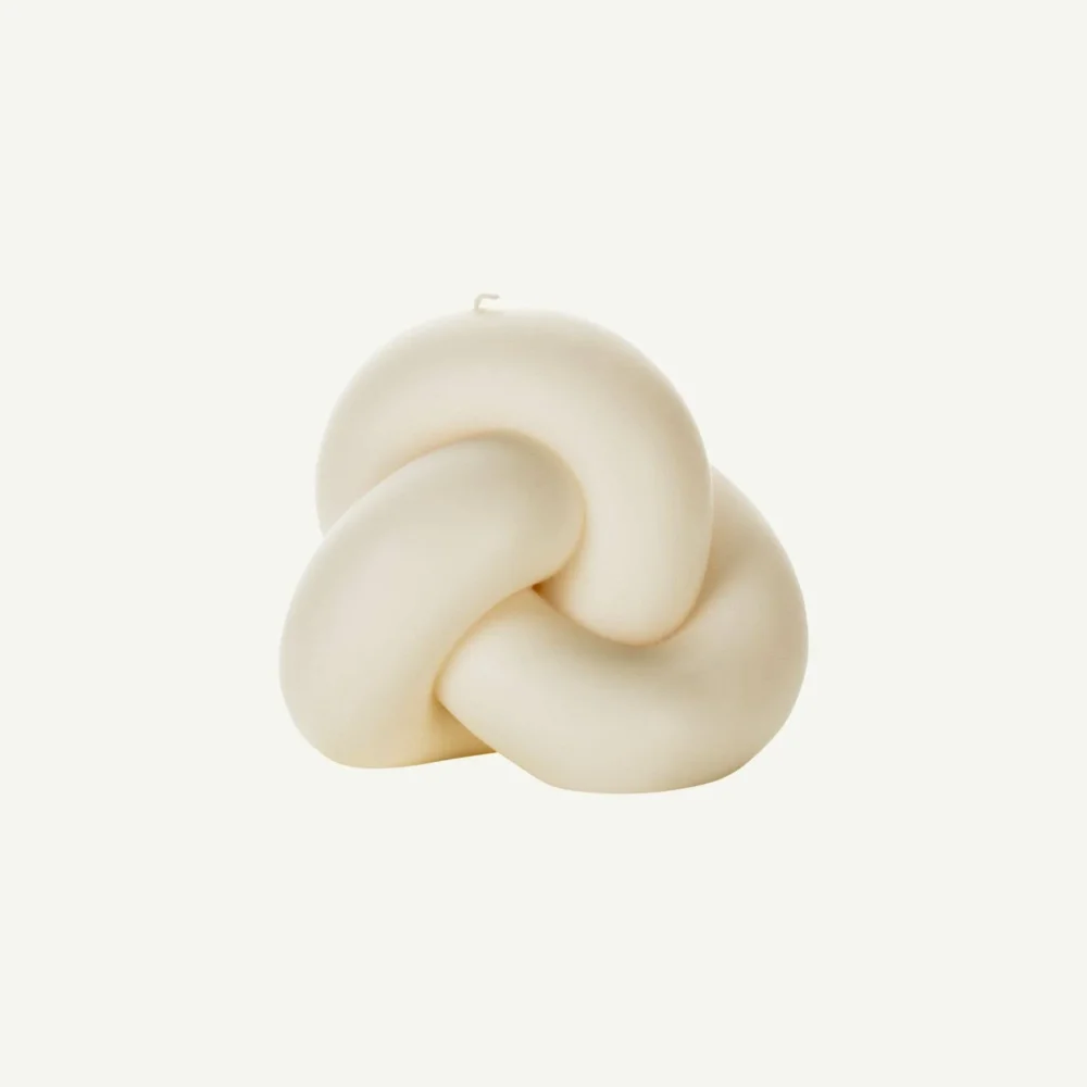 Skulptur Kerze The Knot – Rapswachs, H 11 cm