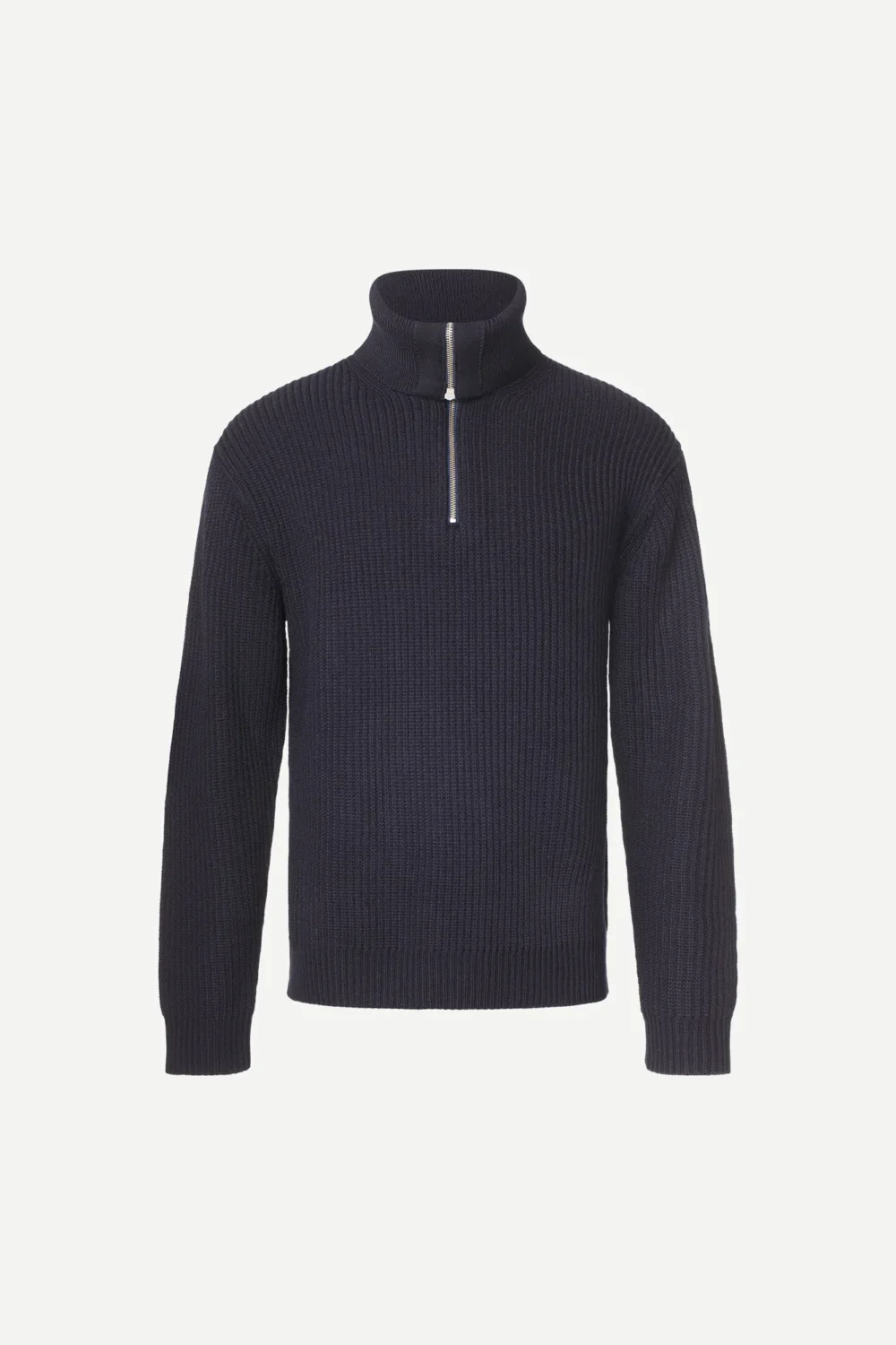 NECK JUMPER WITH ZIP THROUGH COLLAR IN SKY CAPTAIN