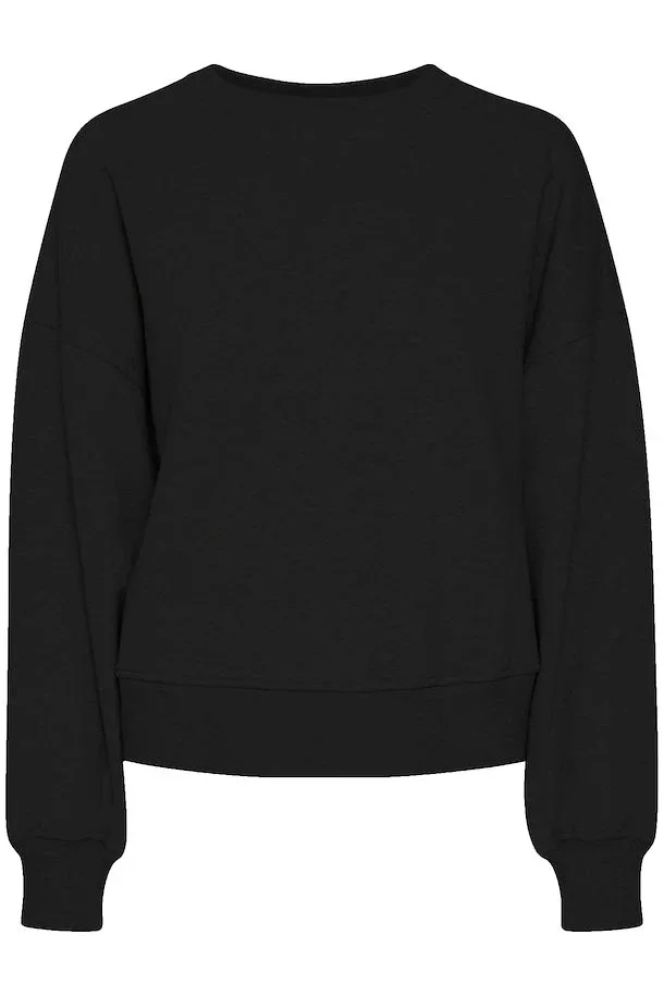 Short oversized sweater in black - 2