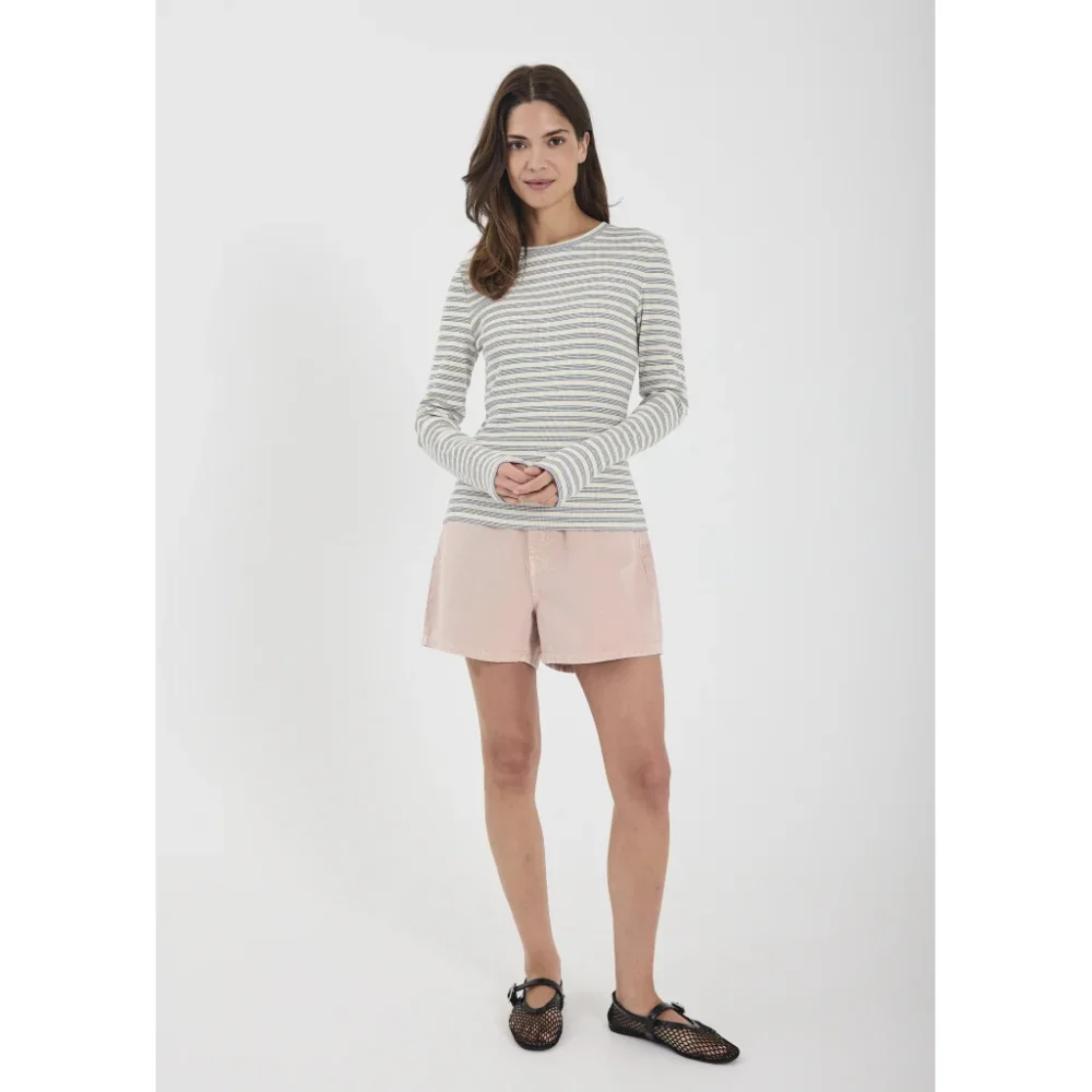 Cafia top in light blue stripe