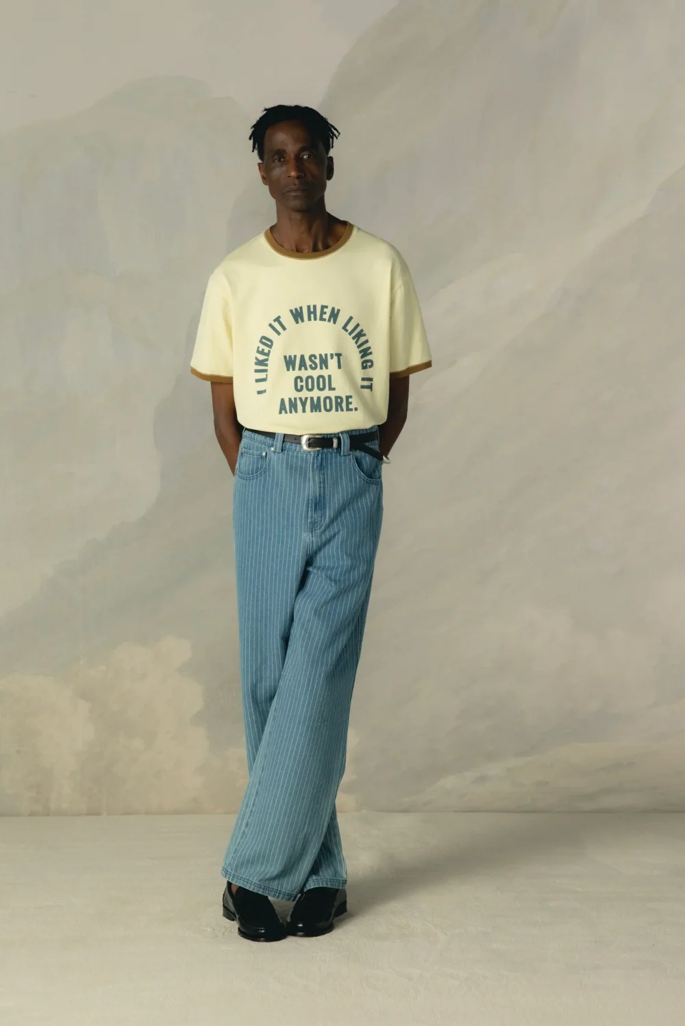 PINSTRIPE CLASSIC WASH DENIM