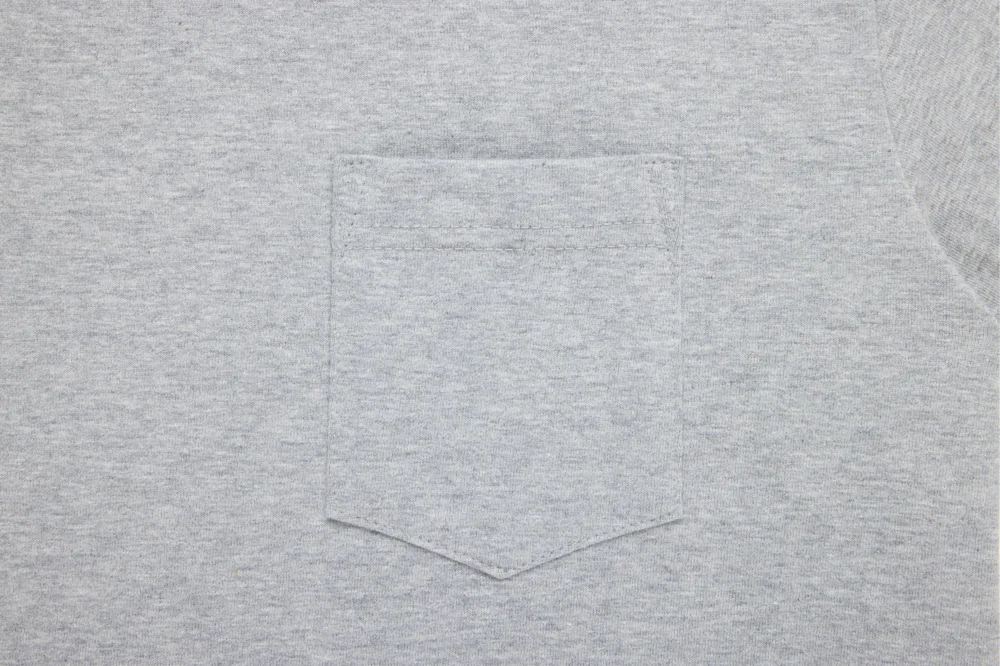 Heavyweight Pocket T-Shirt ~ Heather Grey (2 Pack) - 4