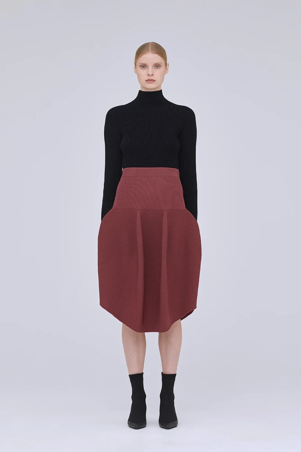 PORTRAIT VELVET MOCKNECK TOP - 5