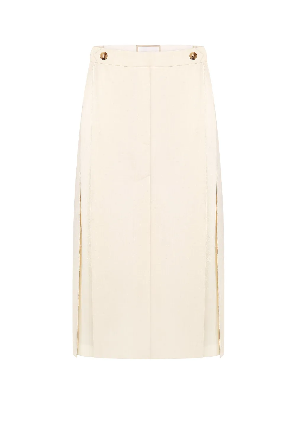 SKIRT WITH FRAYED-EDGE SIDE STRIPES - 5