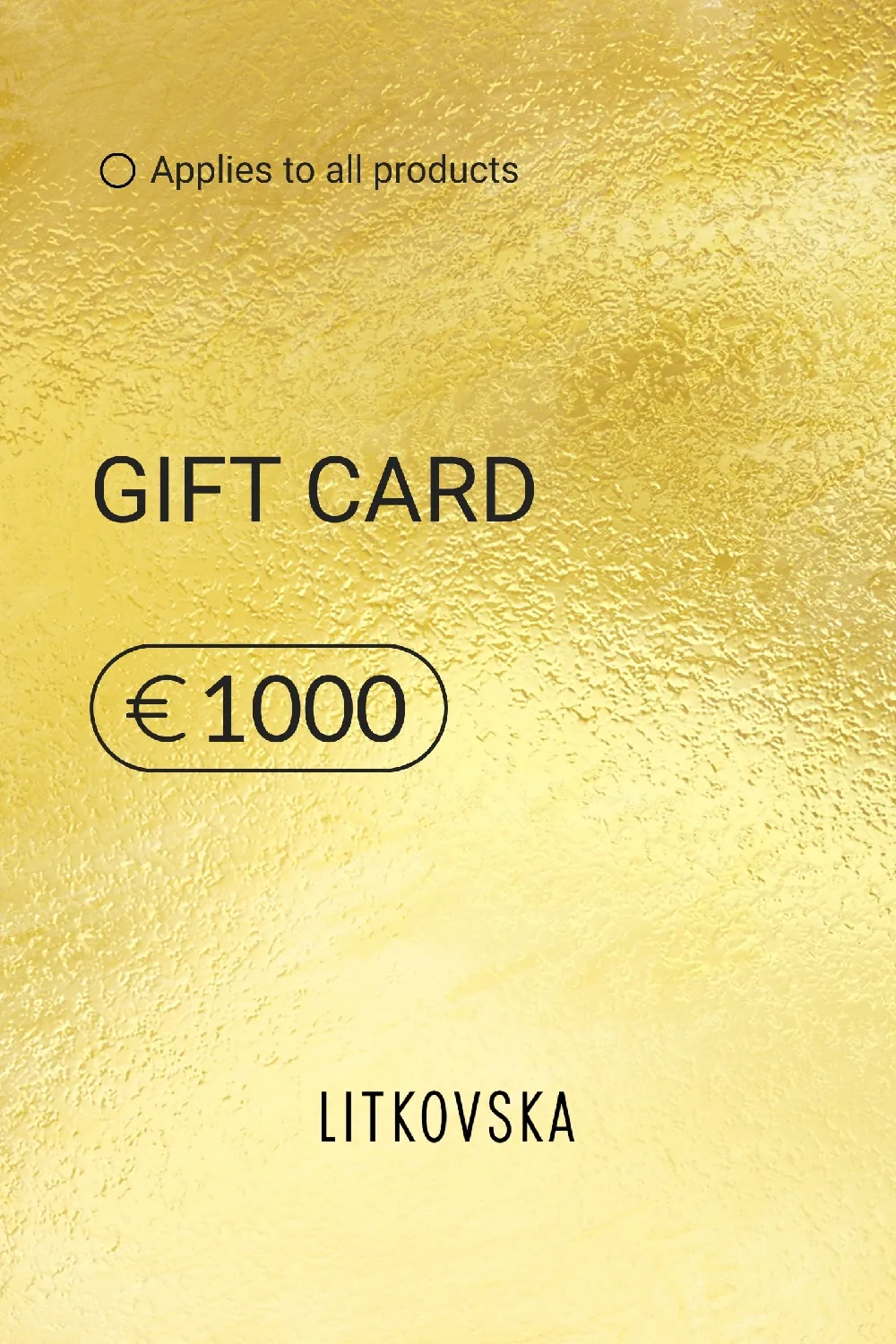 LITKOVSKA Gift Certificate 1000 euro