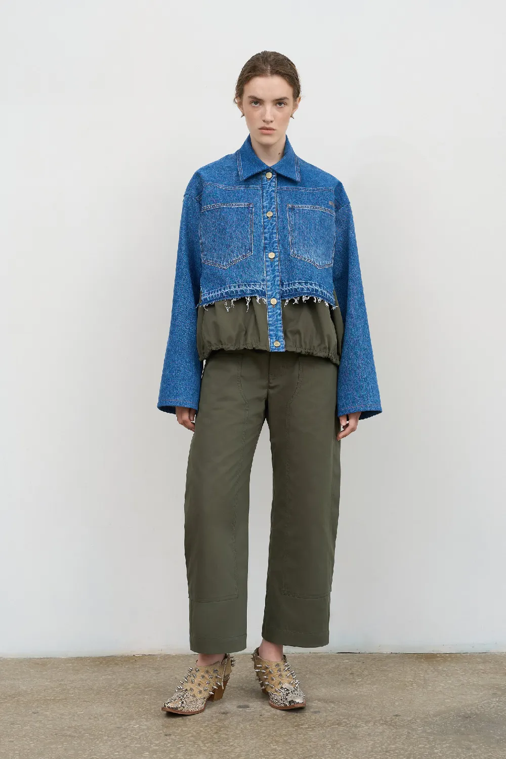 PANELED DENIM JACKET