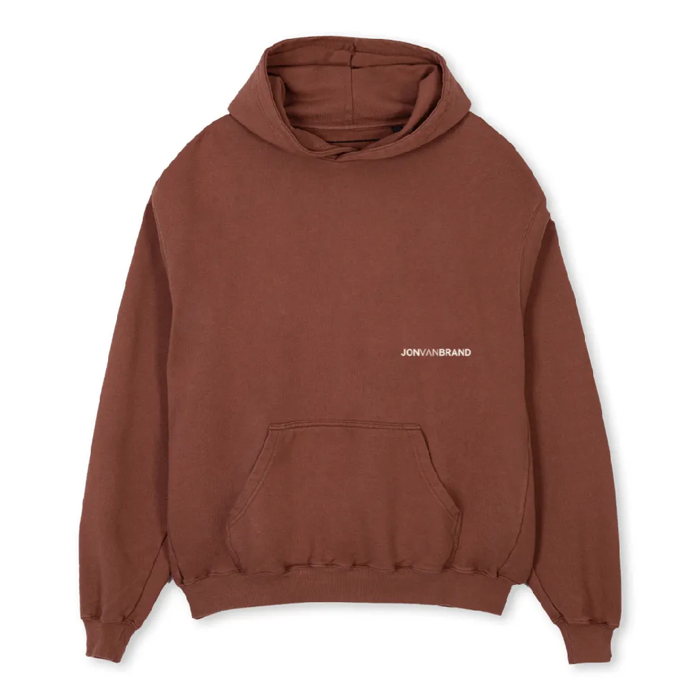 NOTALORUNNERHOODIEBR Vintage Brown Oversized Hoodie.