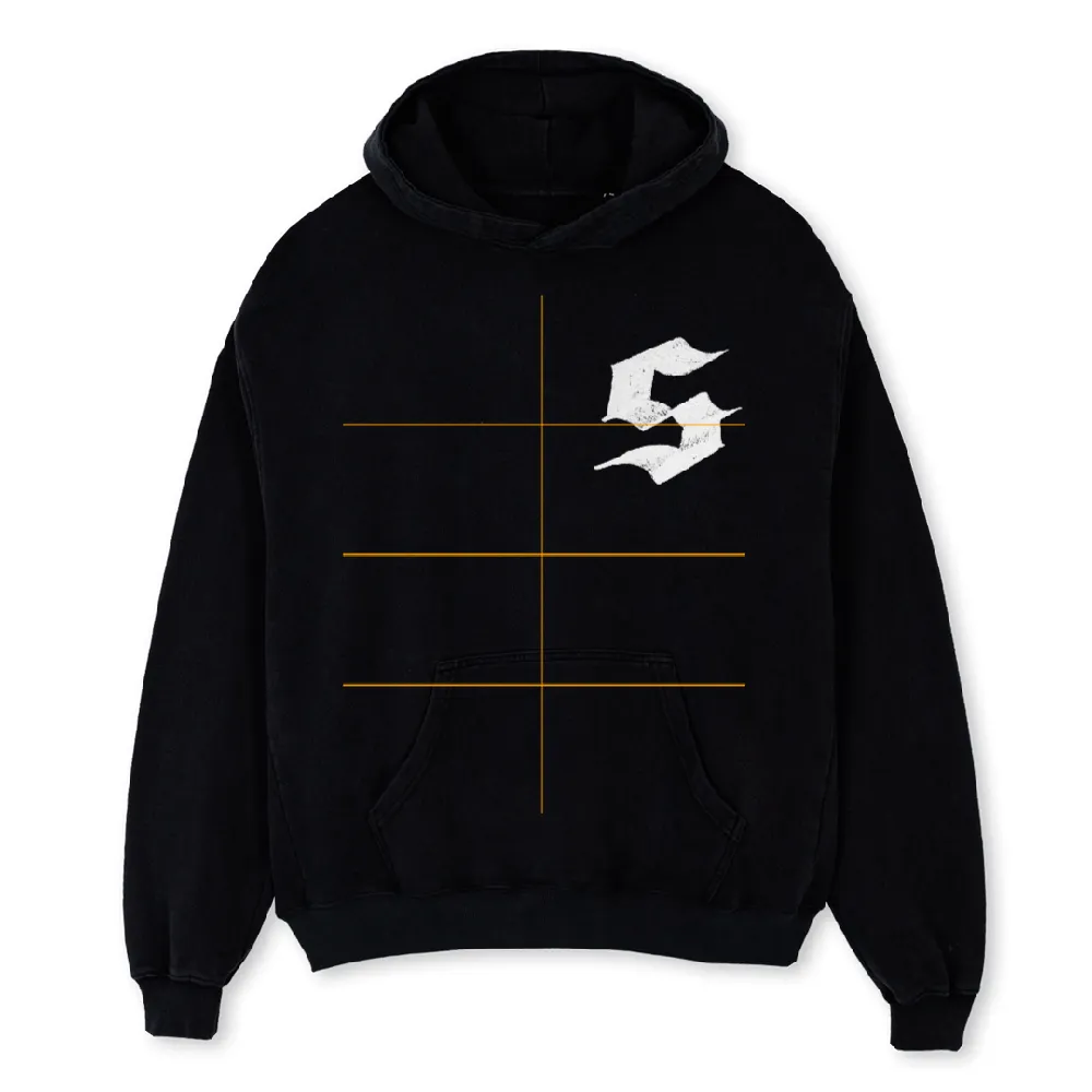 GRACE Black Oversized Hoodie.