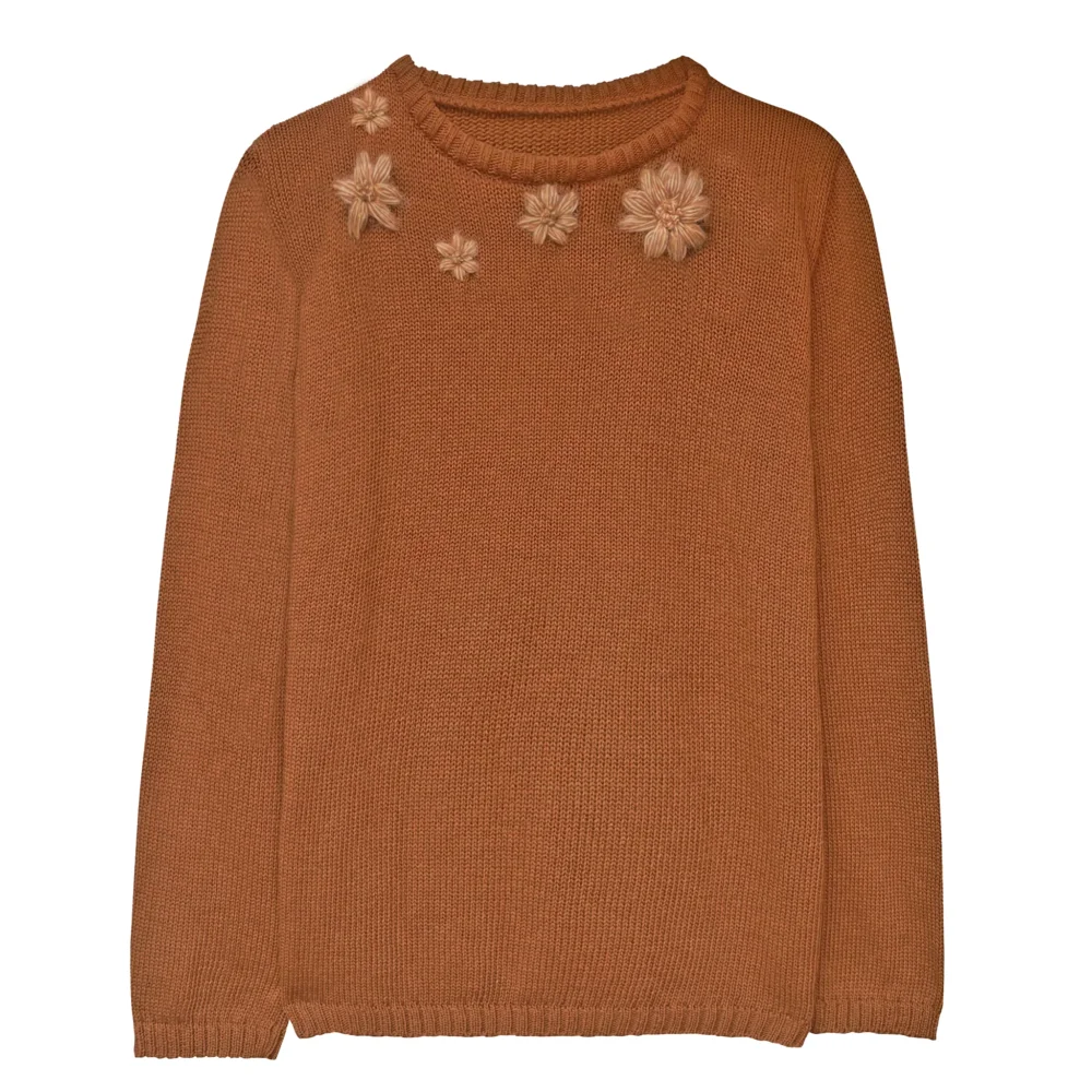 Flowered Jumper Brown