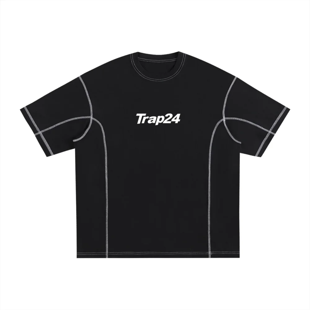 TRAP 24 Contrast-Stitched Cotton T-Shirt