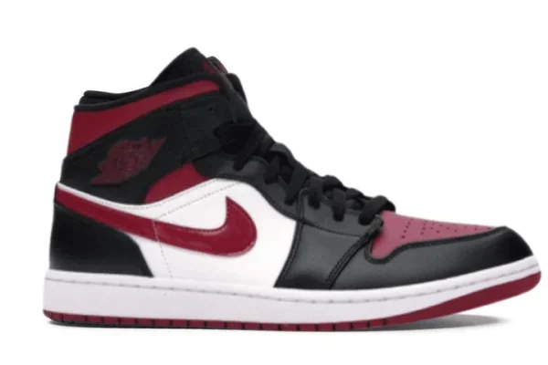 Jordan1 Mid White Bred Toe