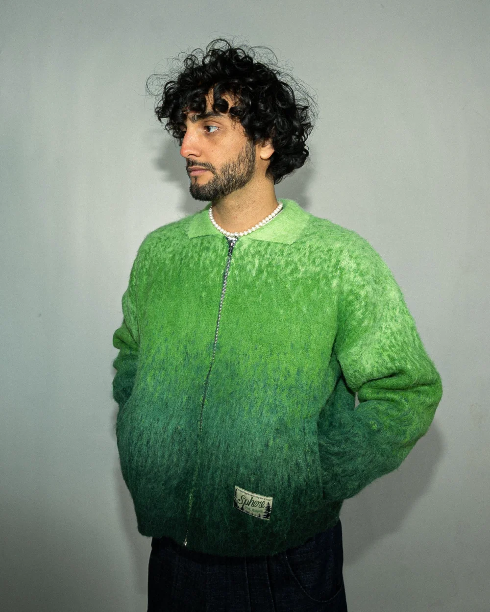 Pine Green Mohair Work Jacket - 5