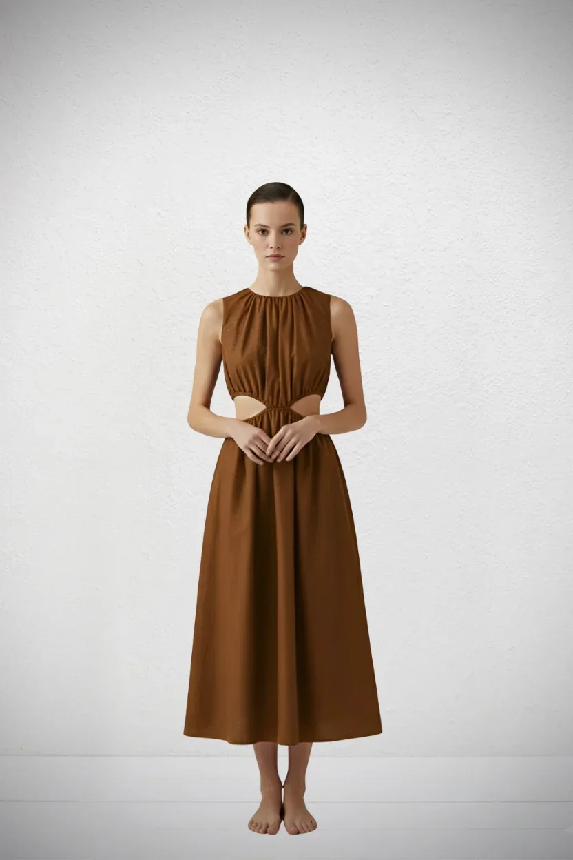 La Robe Croppée en lin