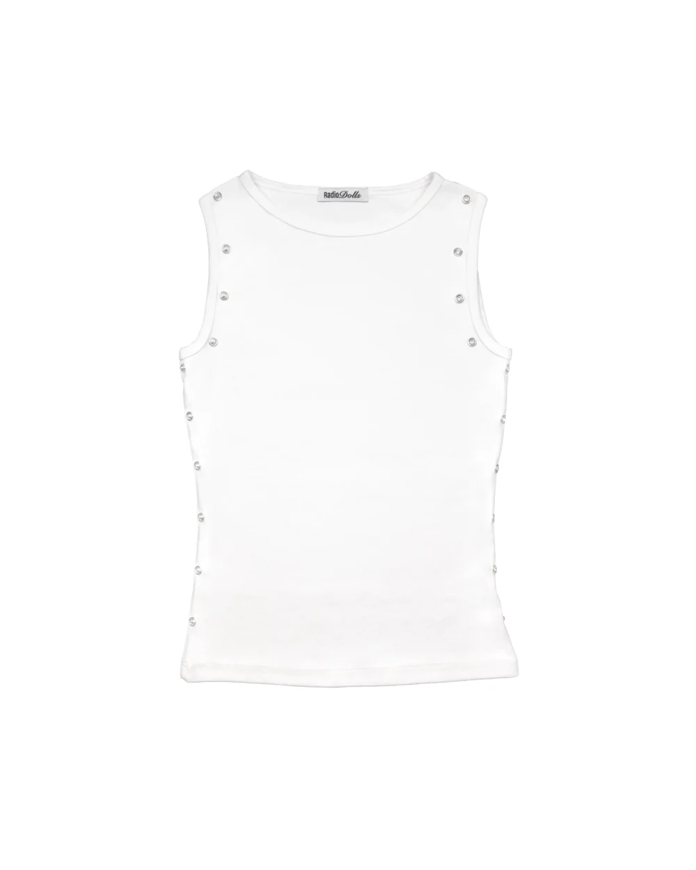 white studded tank