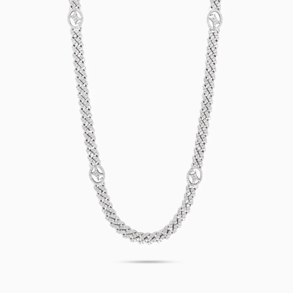 Signature Iced Cuban Link Chain 5mm Silver