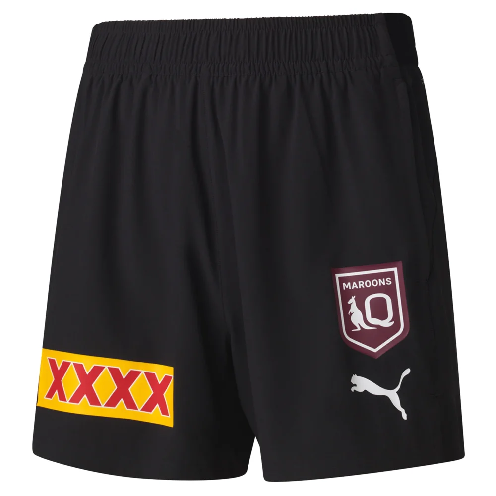 QLD Maroons Mens 2026 Training Shorts Black