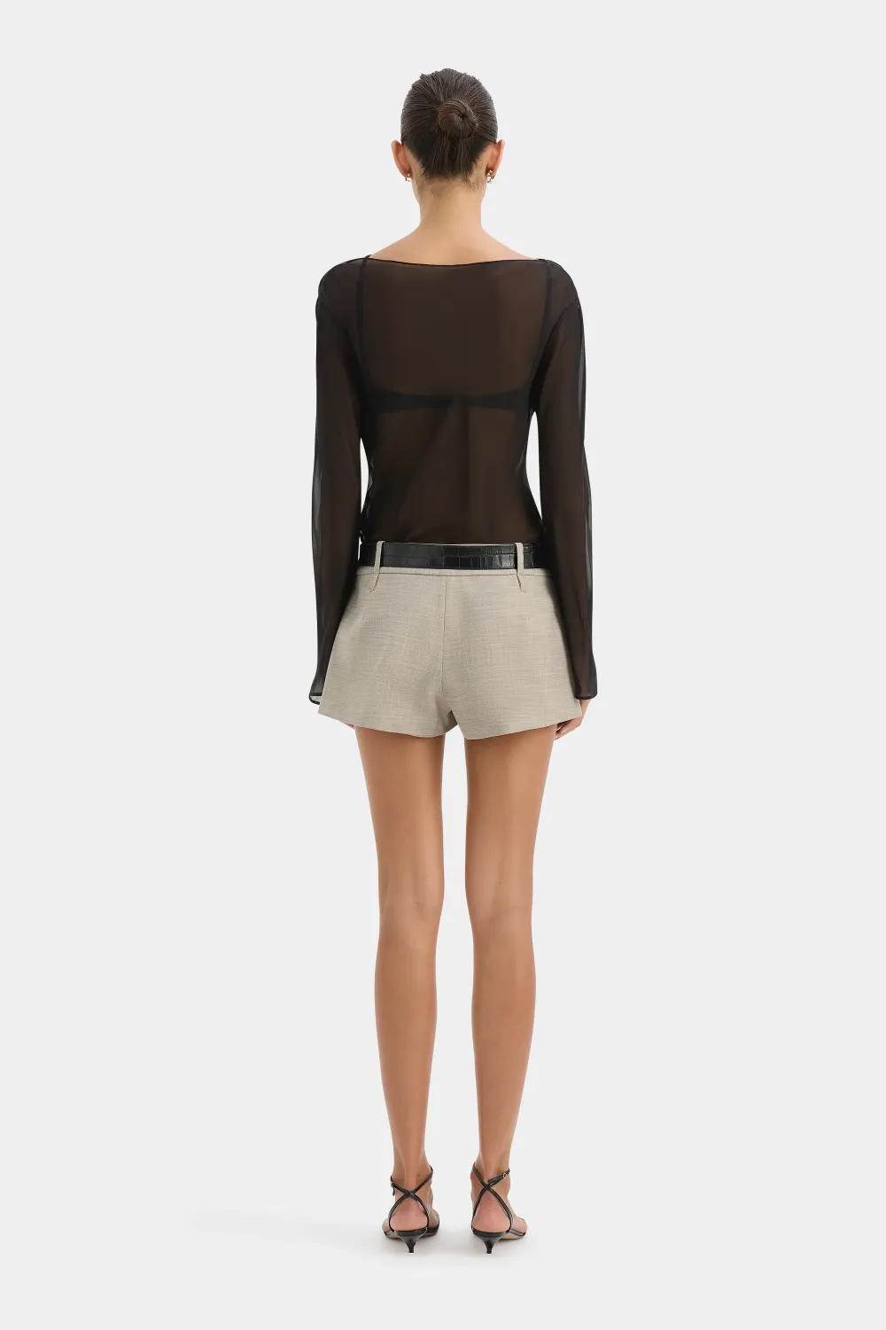 Strobe Long Sleeve Cowl Top - 3