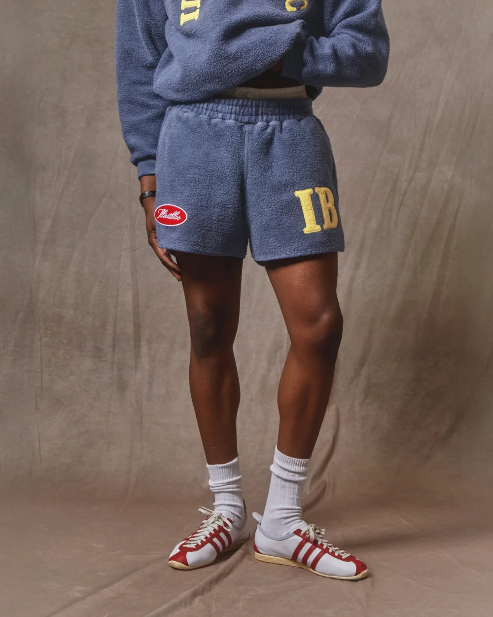 SPELLOUT TEDDYKNIT™ SPORTS SHORTS - WASHED NAVY - 2