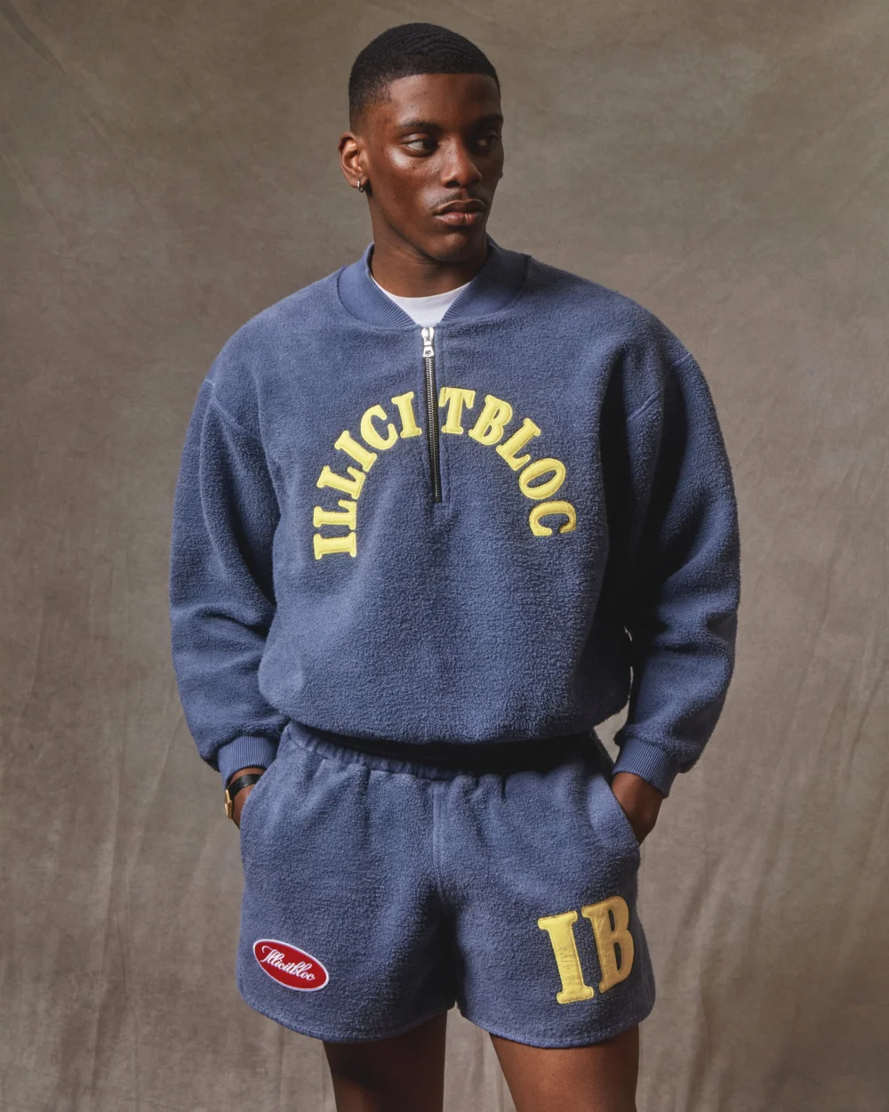 SPELLOUT TEDDYKNIT™ SPORTS SHORTS - WASHED NAVY - 5