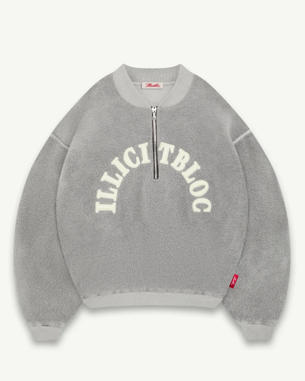 SPELLOUT TEDDYKNIT™ 1/4 ZIP - POWDER GREY