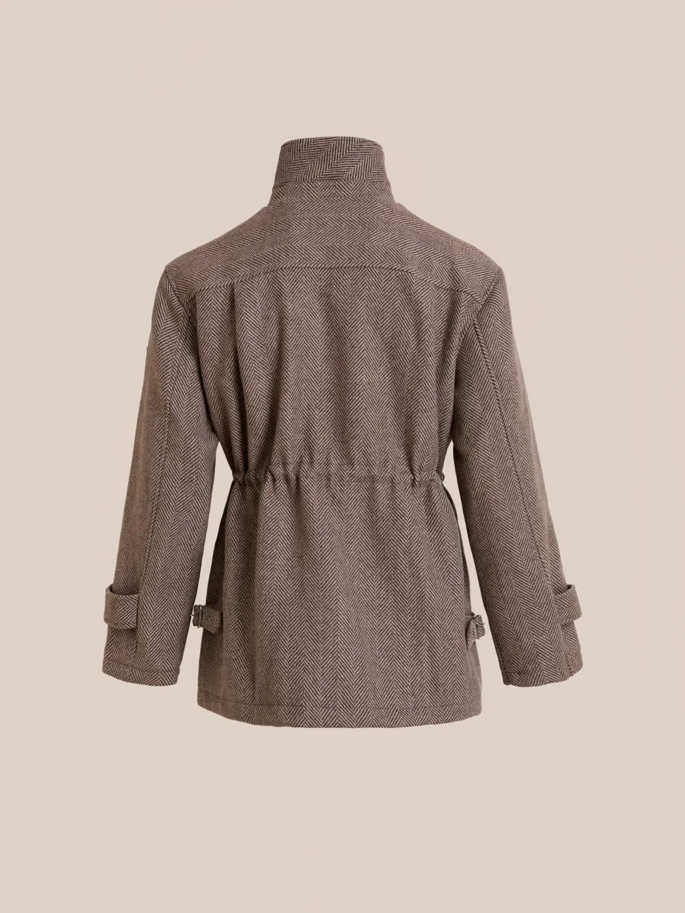 Herringbone Wool Barn Jacket - 4