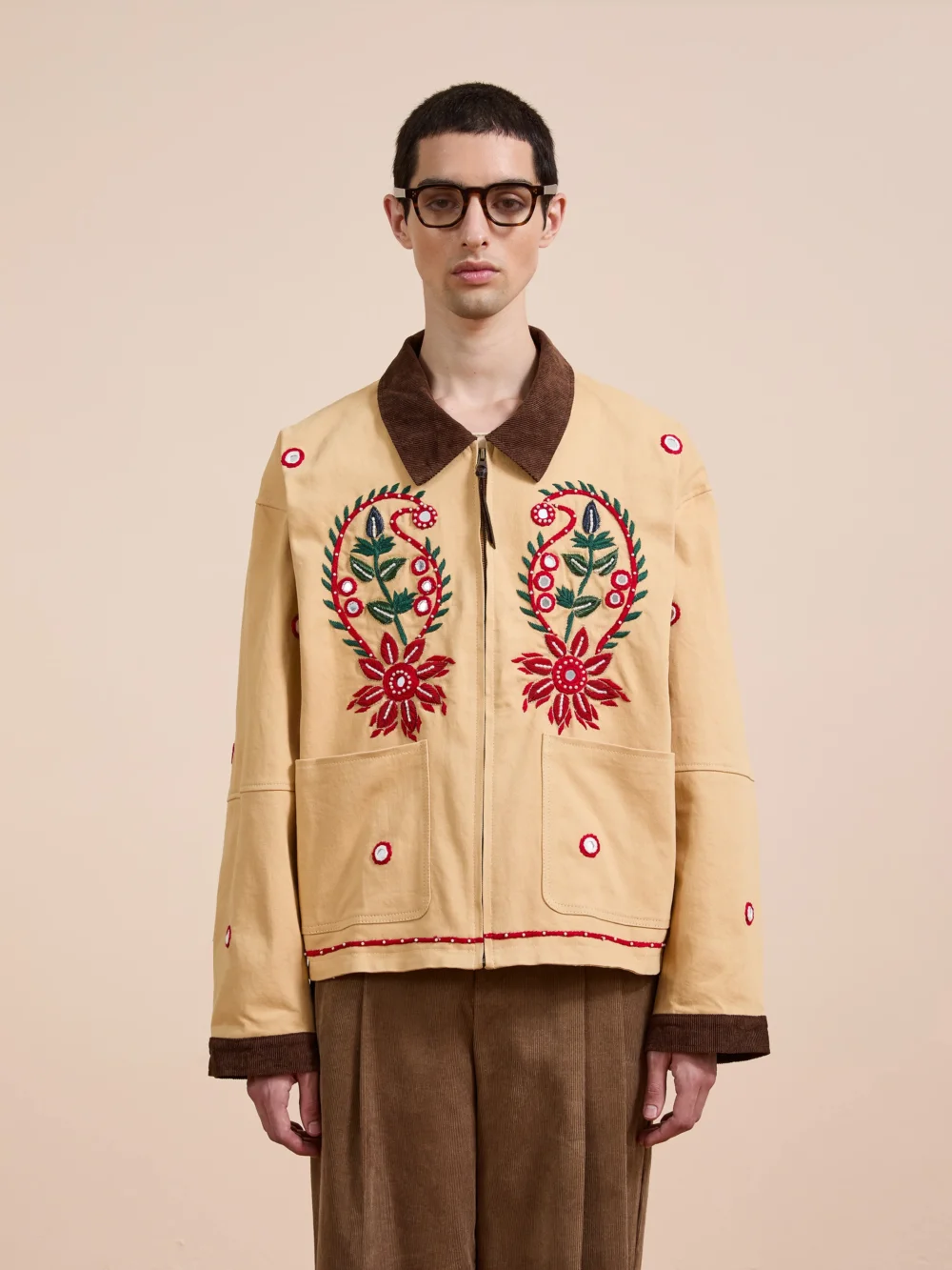 Paisley Motif Hand Embroidered Work Jacket