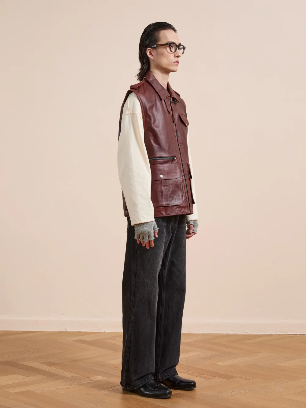 Leather Pocket Vest - 5