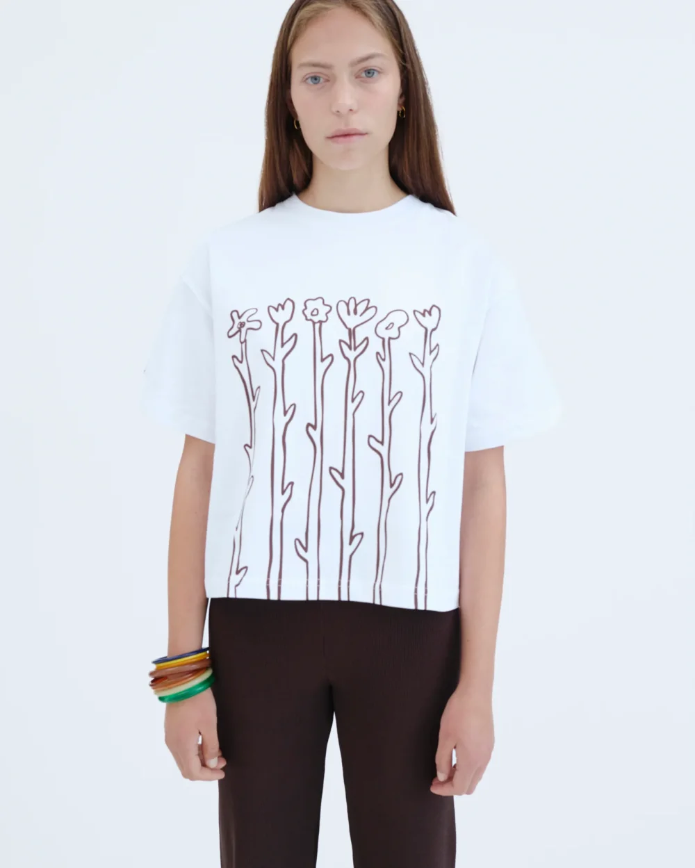 FLOWERS Oversize Tişört