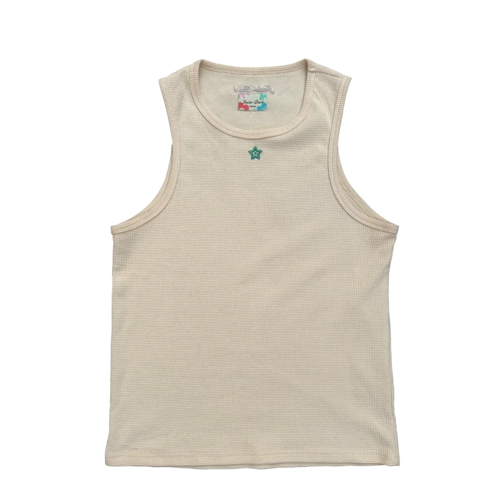 Waffle Knit Tank - Cream