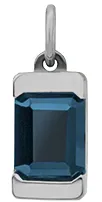 Valor Pendant w/Blue Stone, Sterling Silver