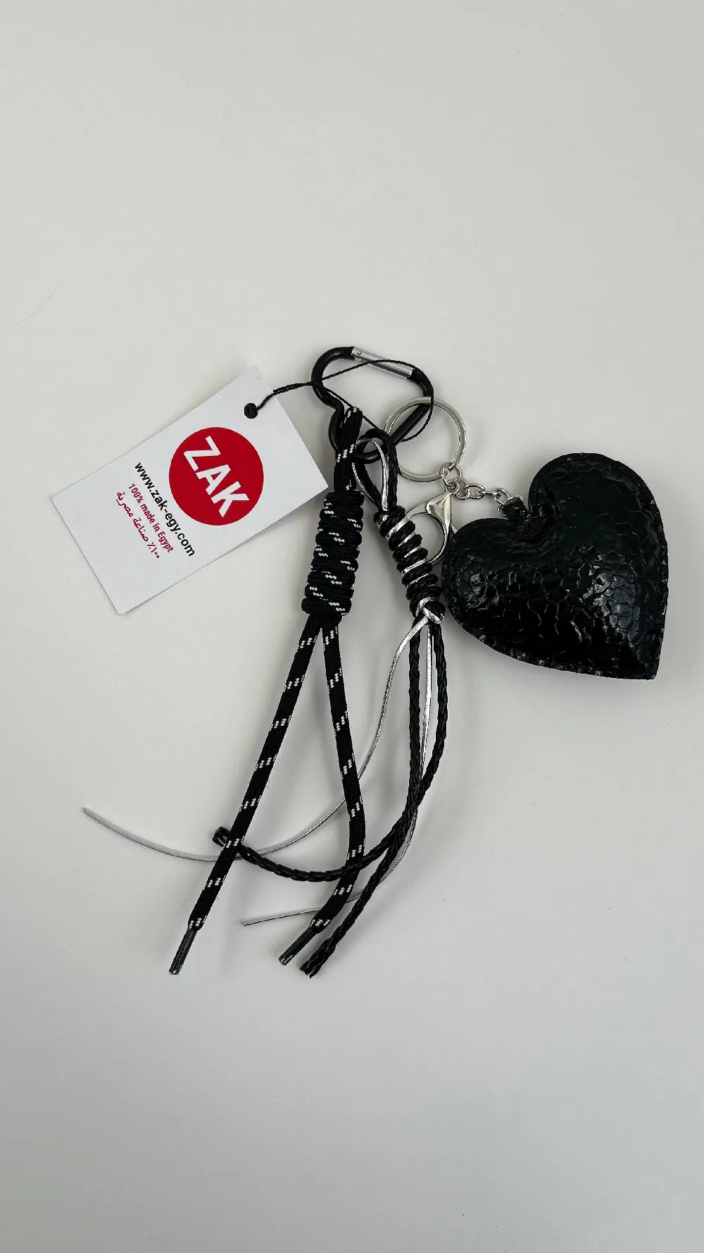 Black Shiny Heart Charm