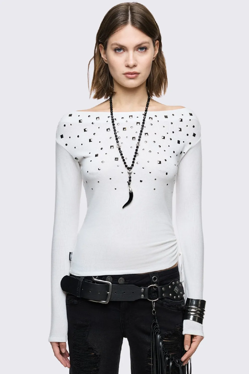 Maria White Off-Shoulder Top