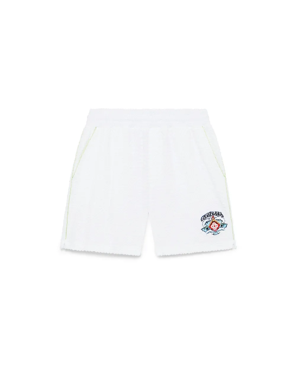 White Towelling Shorts