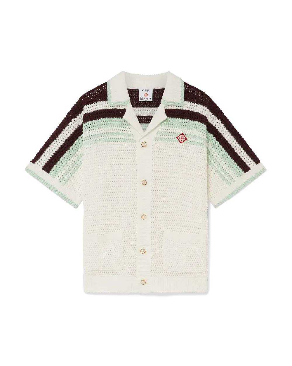 Tennis Cotton Crochet Short Sleeve Shirt