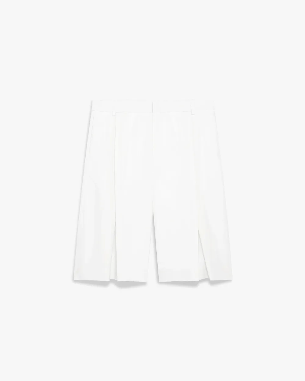 White Pleated Baggy Shorts