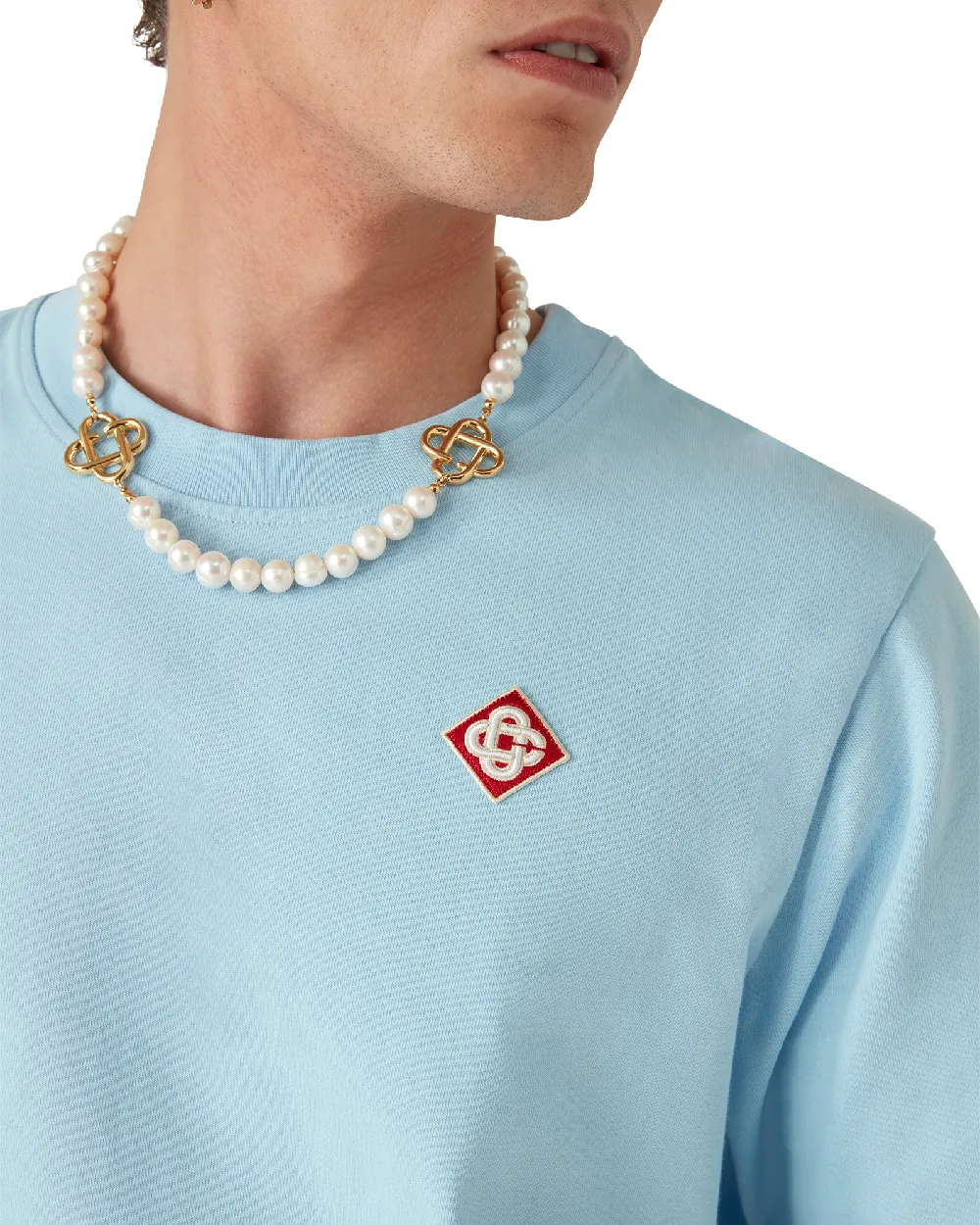 Light Blue Diamond Logo Short Sleeve T-Shirt - 5