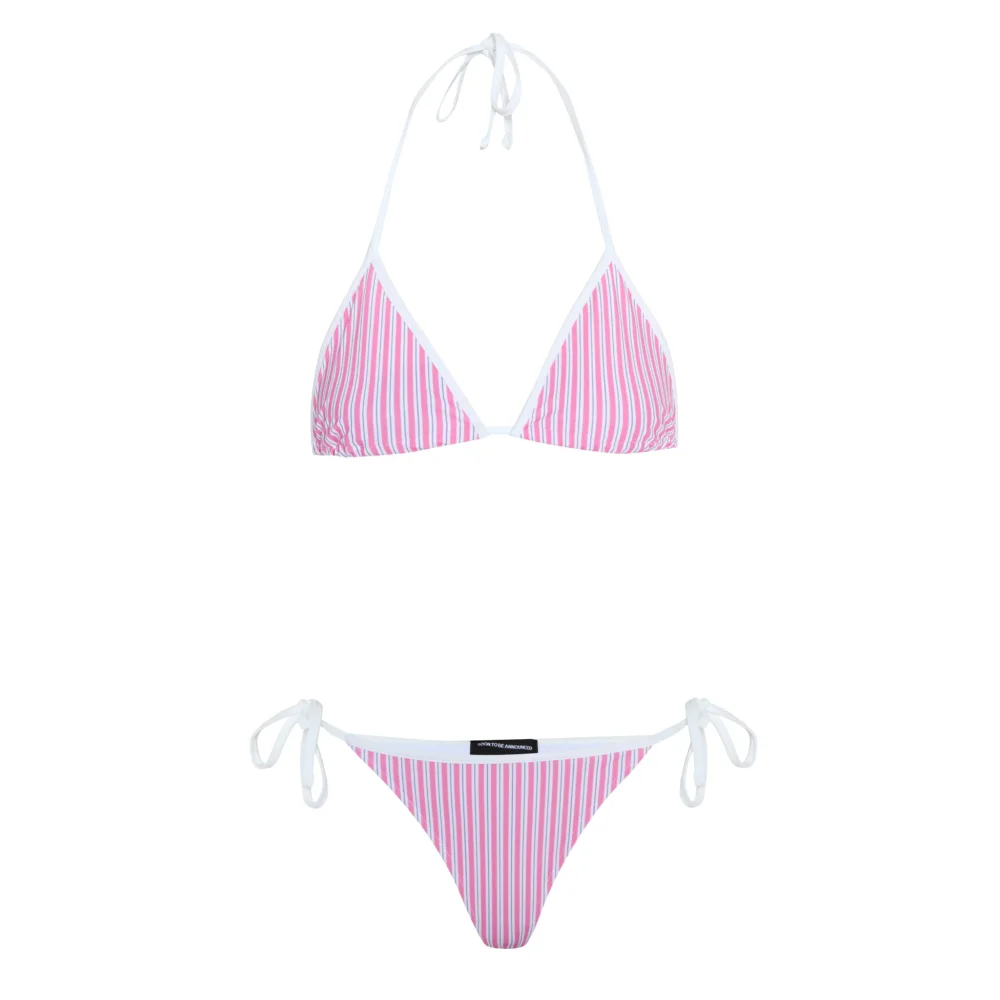 Pink Stripes Bikini Set