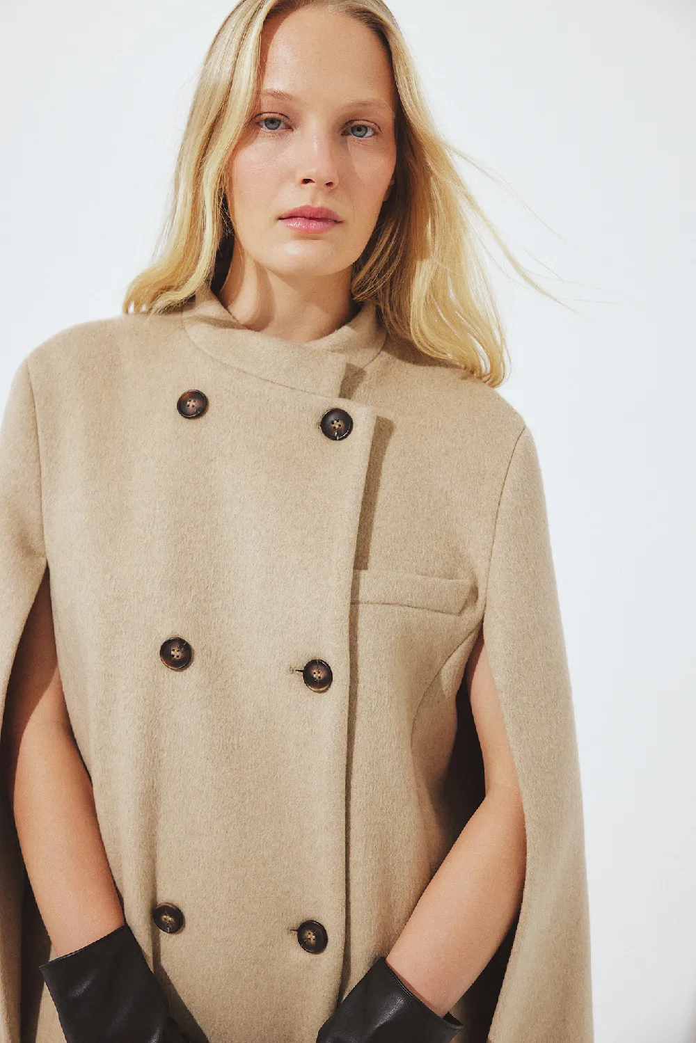 Long Wool Blend Coat - 4