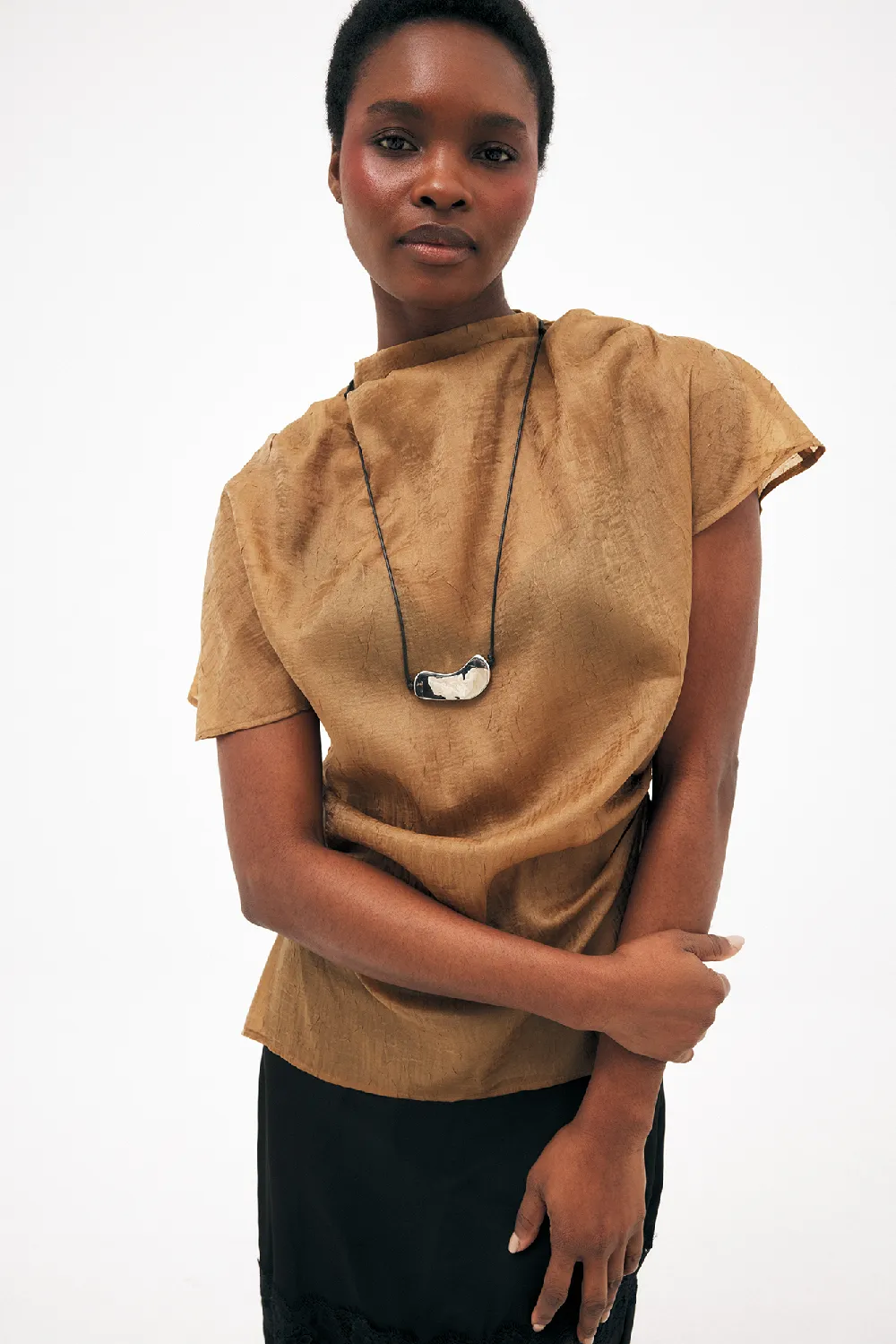 Draped Sheer Top