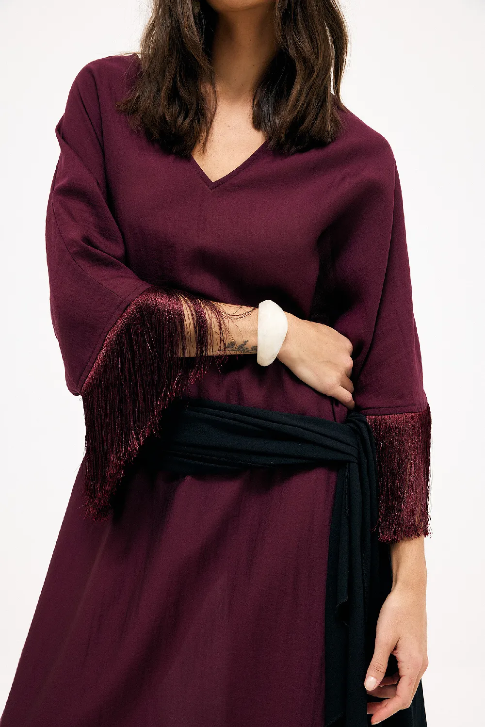 Fringe Kaftan Dress - 4