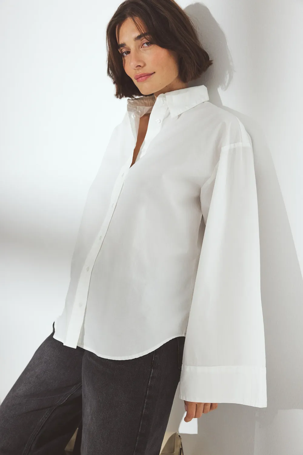 Wide Sleeve Cotton Shirt