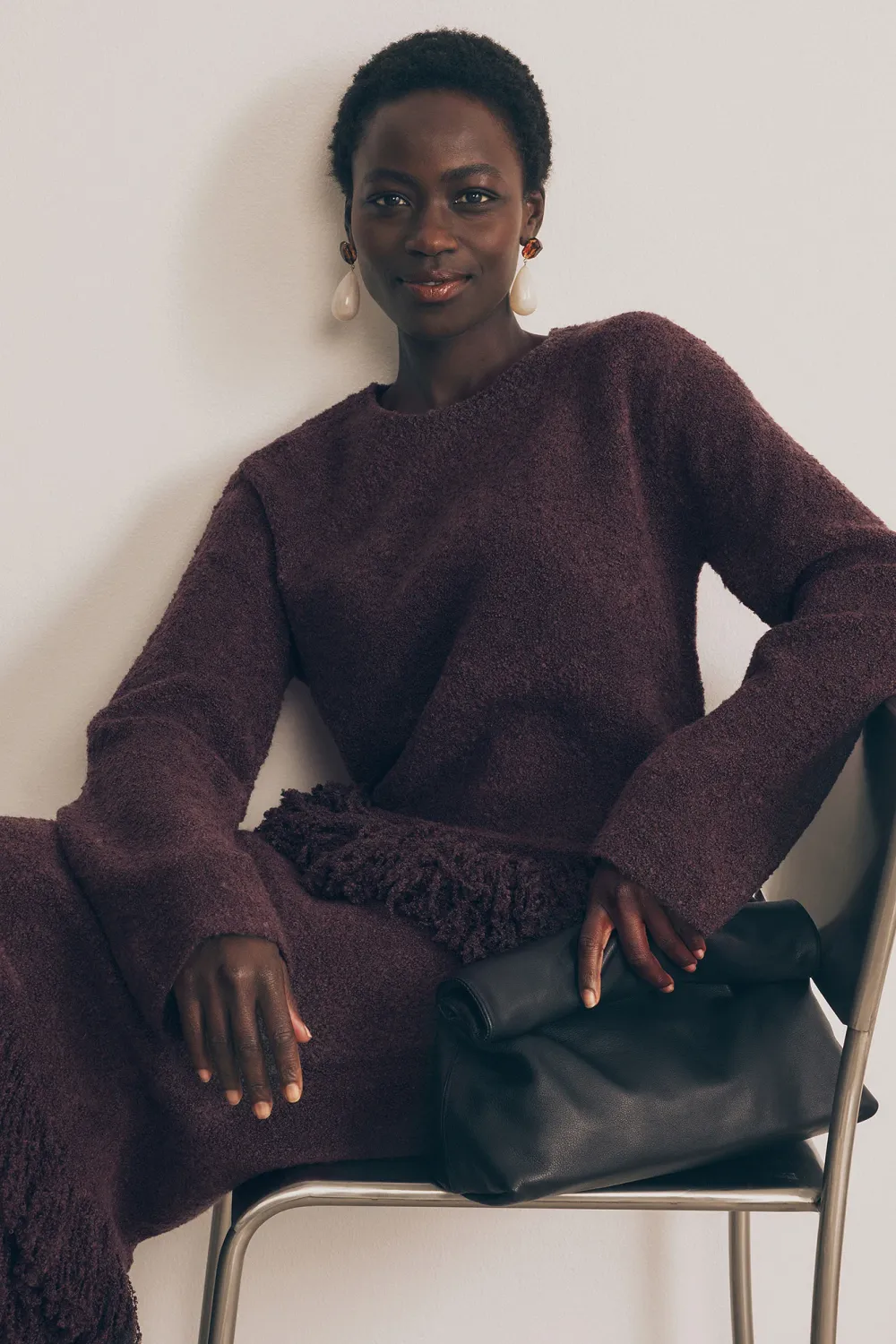 Knitted Fringe Sweater
