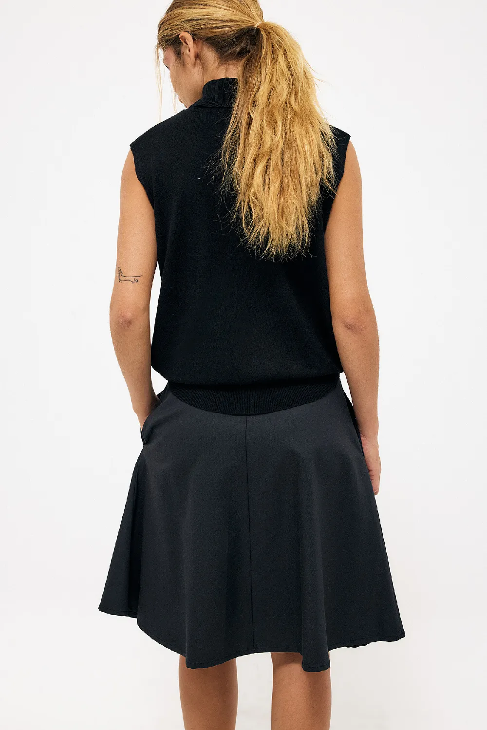 Tailored Knee Length Midi Skirt - 2