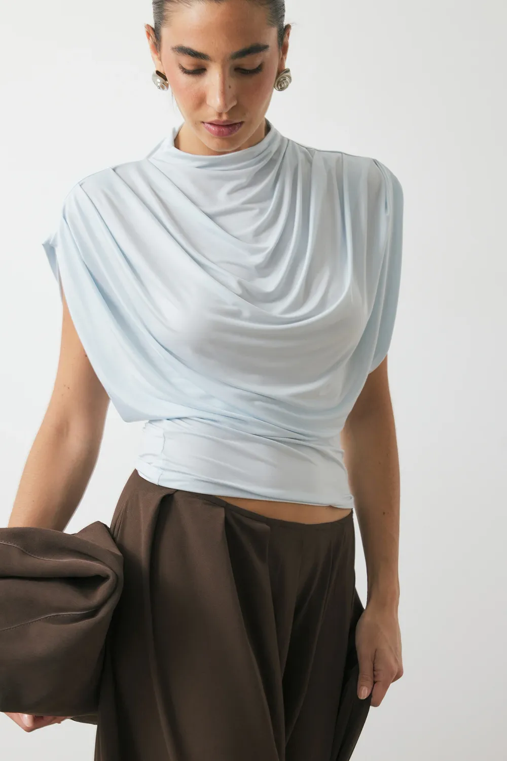 Draped Jersey Top