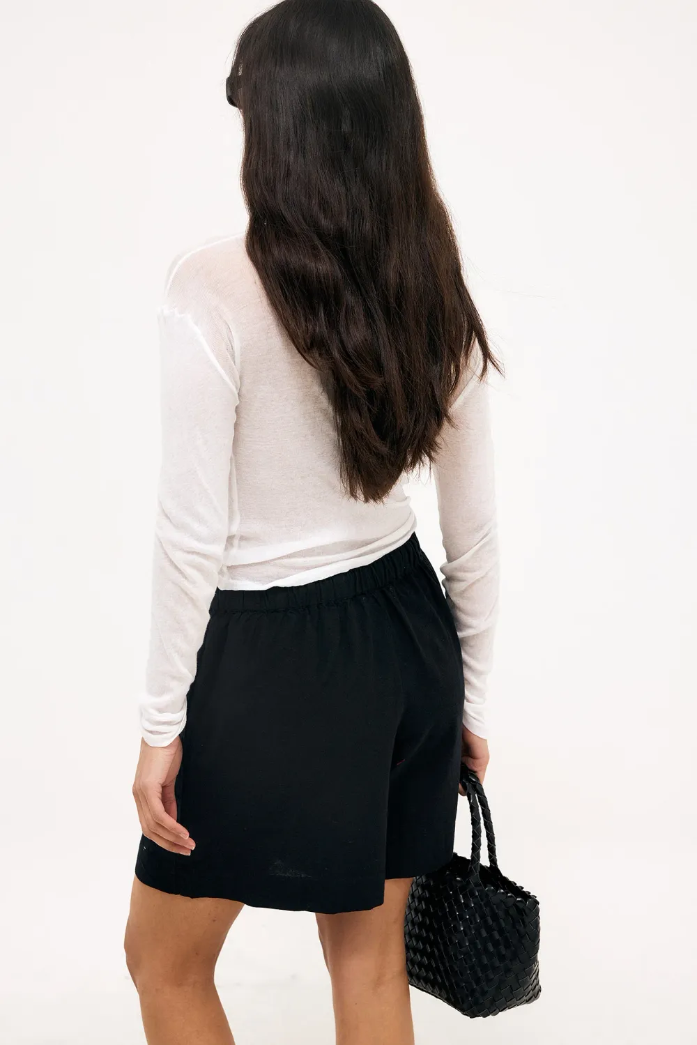 Long Mid Waist Shorts - 2
