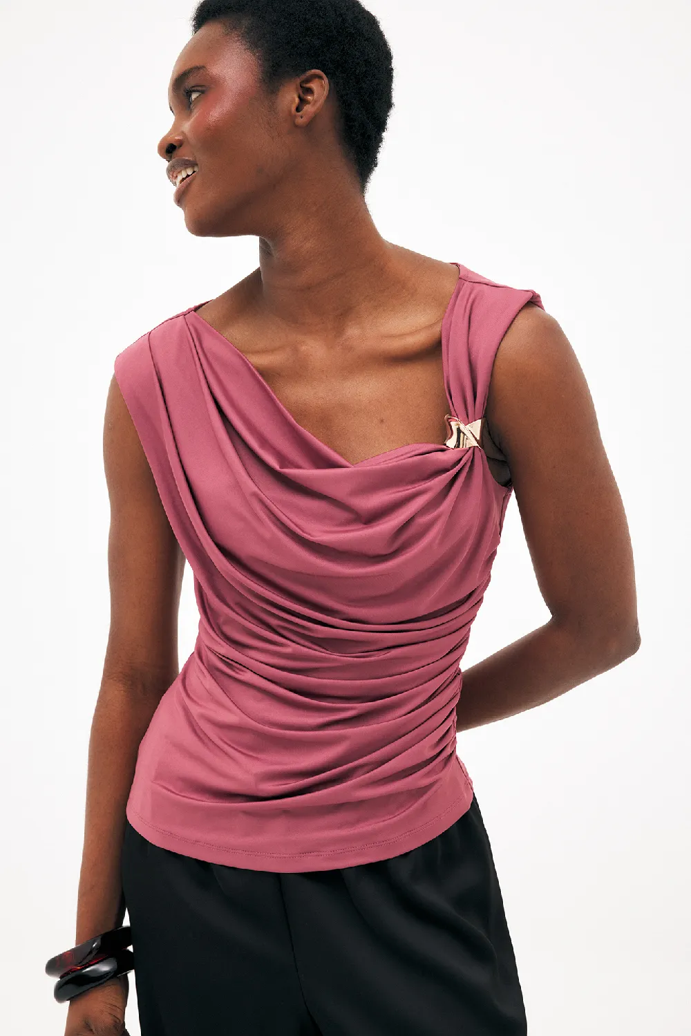 Buckle Detail Sleeveless Top