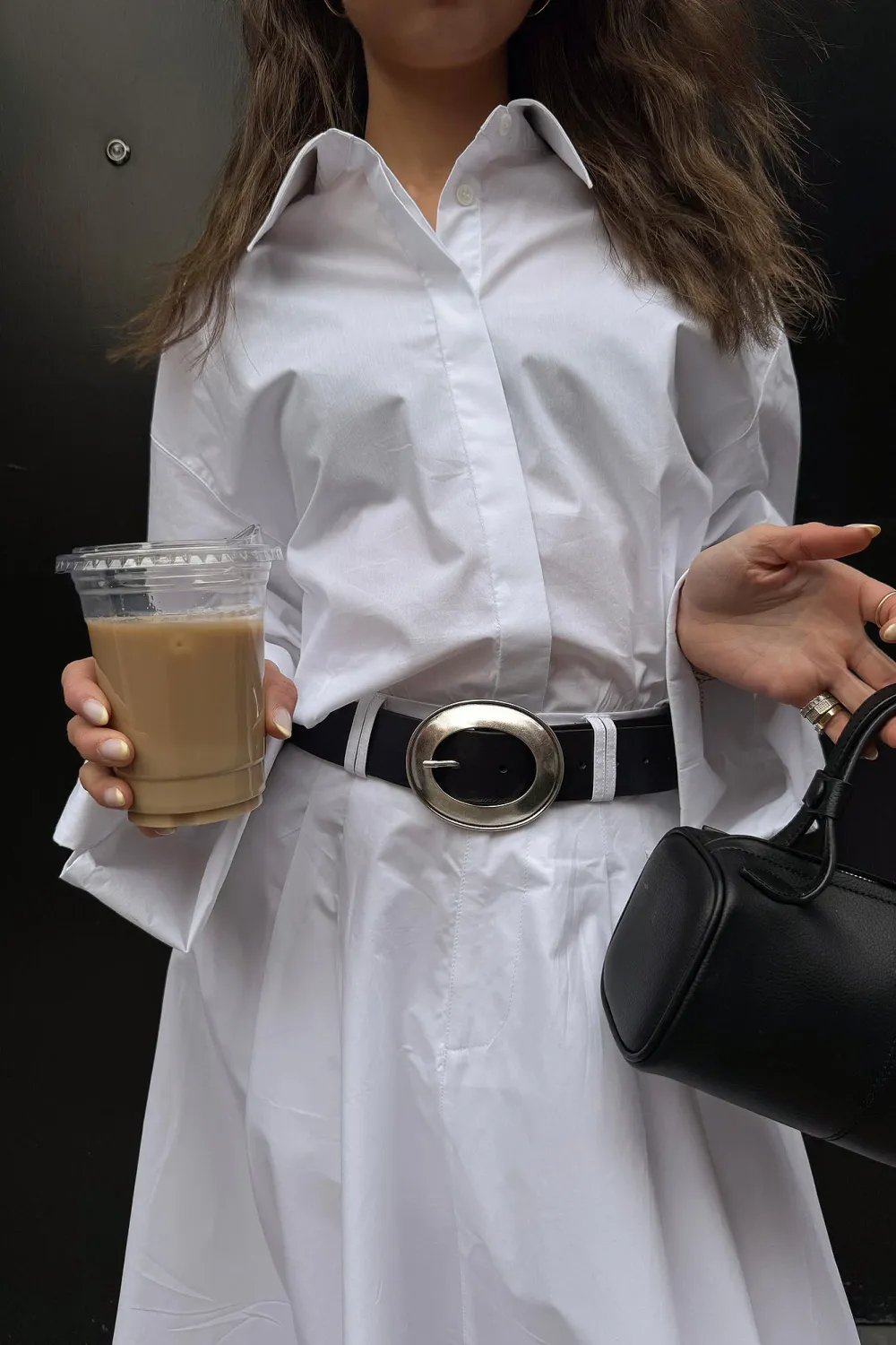 Leather Oval Buckle Belt