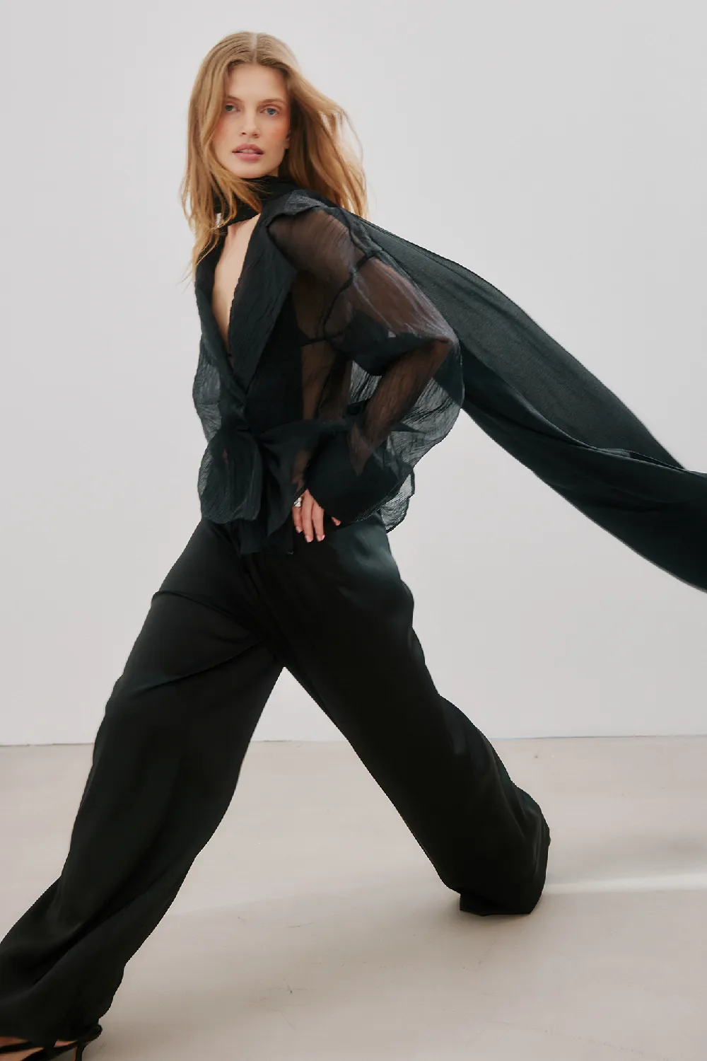 Sheer Wrap Shirt